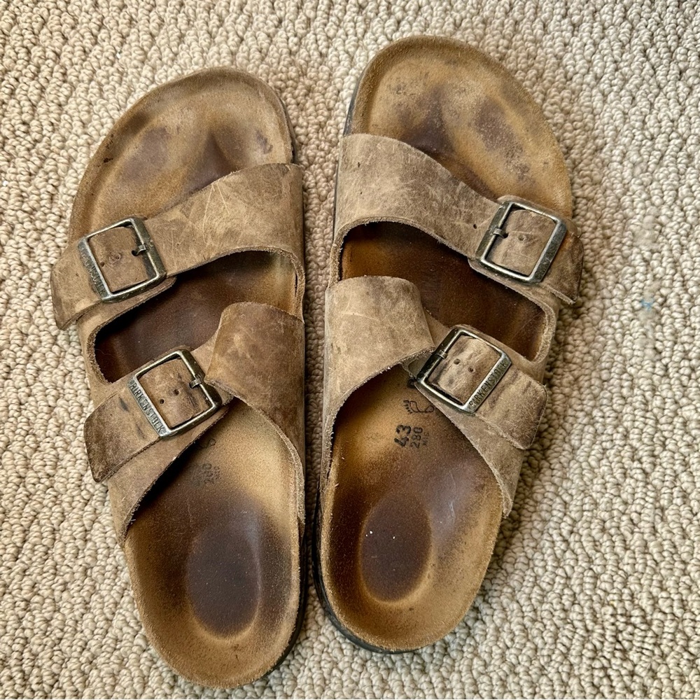 Men’s Birkenstock Arizona Suede Sandals with Buckles Size 43 Size 10 10.5